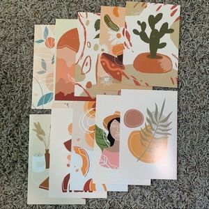 10 Pack Minimalist Style Postcards